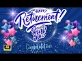 Happy Retirement 30 Minutes 4K Tribute Screensaver Loop We Will Miss You Wallpaper Slideshow