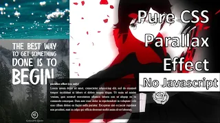 Pure CSS parallax Scrolling Effect No Javascript CSS Only