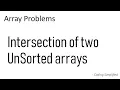 Array - 23 Intersection of Two UnSorted arrays Find common elements of two UnSorted arrays
