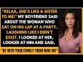 He Said The Woman Sat On His Lap At A Party Was Like A Sister To Him Reddit Cheating Stories