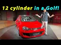 Lagu Bentley 12-cylinder in a Golf GTI! Peak crazy or peak German engineering? VW Golf GTI W12-650 tour