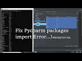 Pip installed packages not showing in Pycharm Python packages in Pycharm Fix