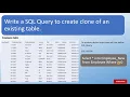 Question10 - SQL SERVER how to create Clone of Existing Table