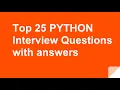 Top 25 python interview question and answer