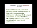 How to generate random numbers from exponential distribution - simulation