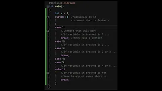 Switch Case Statement in CS