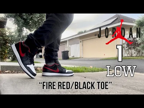 Download MP3 Air Jordan 1 Low Fire Red aka Black Toe Lows On Feet