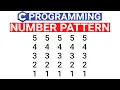 Pattern Program in C Numerical Pattern Using C Program - C Language in Hindi