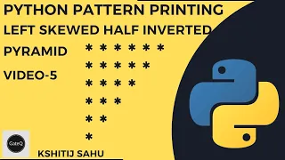 Pattern Printing -5 Left Skewed Half Inverted Pyramid using Python