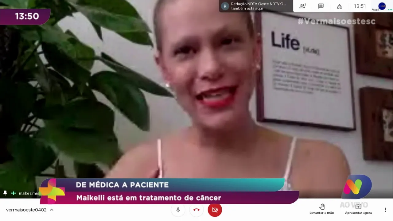 De médica a paciente: Maikelli está em tratamento de câncer