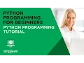 Python Programming Tutorial Python Programming for Beginners Simplilearn
