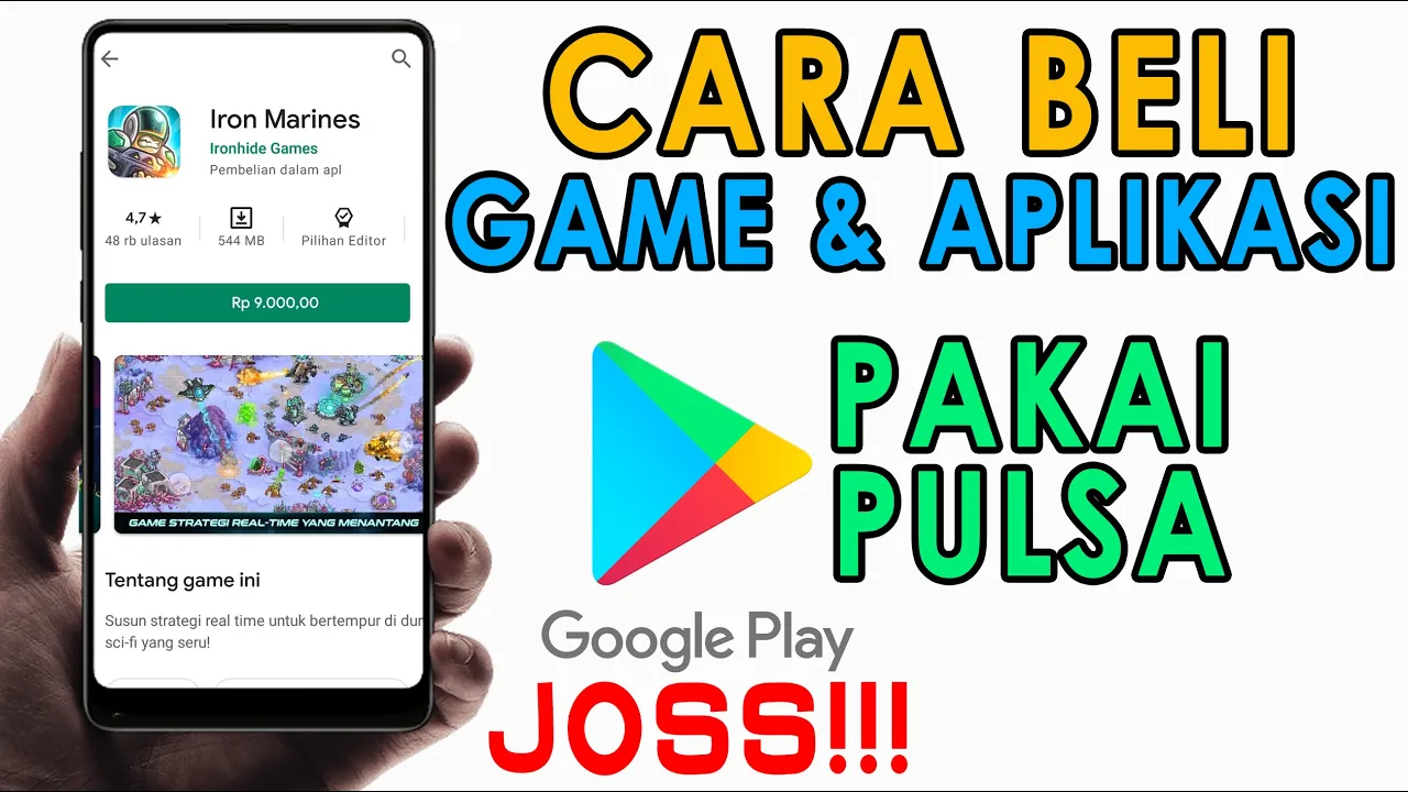 Membayar atau membeli di google pay atau playstore dengan pulsa.. 