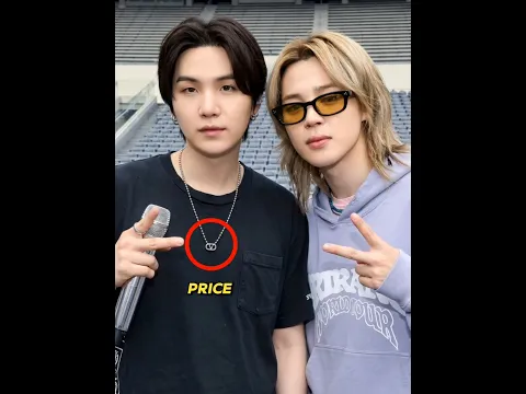 BTS Suga $560 VALENTINO Metal Necklace 😱 BTS Fashion Breakdown (Brand + Price) #bts #yoongi #shorts