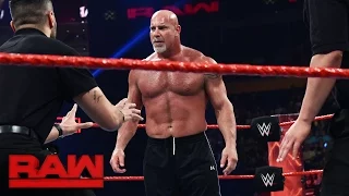 Goldberg And Brock Lesnar Meet Face To Face Before Survivor Series Raw Nov 14 2016 