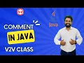 Comment in Java Single line comment Multi-line comment Rajan sir V2V Edtech