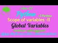 Python - TRB 2 Portions in Scope-Global variable scope in Python with example program