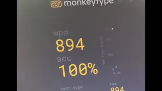how I got 894 wpm in monkey type going 1000 wpm the fastest typing test monkey type