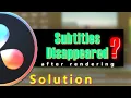 DaVinci Resolve 20 Subtitles NOT SHOWING in Render EASY FIX