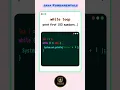 Loops in Java while do-while for for-each