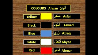 Learning Colors In Arabic 
