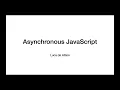 javascript asynchronous