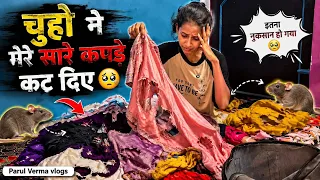 Chuho ne mere sare kpde kat diye🥺 || Parul Verma vlogs || family vlog #vlog #familyvlog #minivlog 