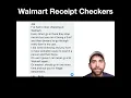 Walmart Receipt Checkers