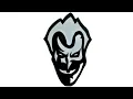 Joker TATTOO How to draw a Clown face Tribal Tattoo from DC Universe Joker Logo