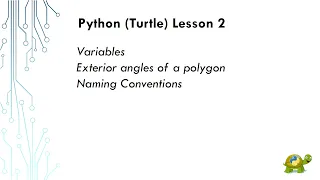 Python Turtle Lesson 2