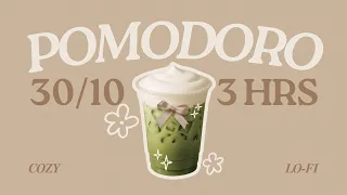 𝕞𝕒𝕥𝕔𝕙𝕒 𝕝𝕒𝕥𝕥𝕖 3HRS 30 10 Pomodoro Timer Cozy Jazz Lofi Music Study With Me 