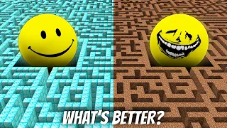 VERITY inside a BIGGEST MAZE in Minecraft ! Diamond Maze vs Dirt Maze