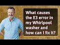 What causes the E3 error in my Whirlpool washer and how can I fix it