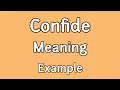 Confide meaning it s synonyms antonyms and example