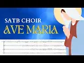 SATB Schubert Ave Maria choir music sheet with piano accompaniment