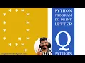 Python Program to Print Pattern of Letter Q Pattern Programming