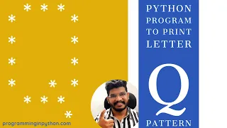 Python Program to Print Pattern of Letter Q Pattern Programming