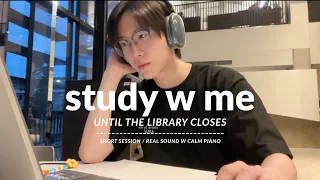 Study With Me Until The Library Closes 1 5 Hour Ish Session Real Sound With Calm Piano 