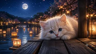 Dreamy Cozy Kitten Lullaby Vol.6 🌌 Lantern River | Relaxing Night Music