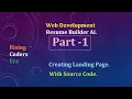 - 1 Resume Builder open AI Creating a landing page with source code Web Development