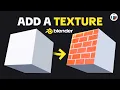 Add A Texture to An Object - Blender 4 5 Tutorial