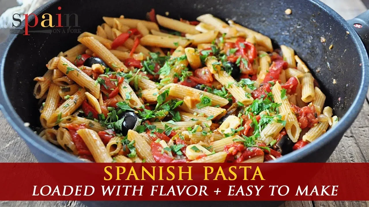 Spanish Pasta with Roasted Peppers and Marcona Almonds