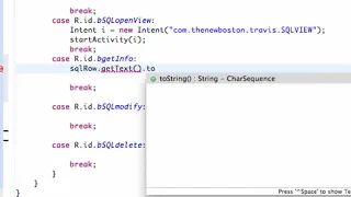 Android Developing Applications Tutorial 121 Setting up more SQLite methods