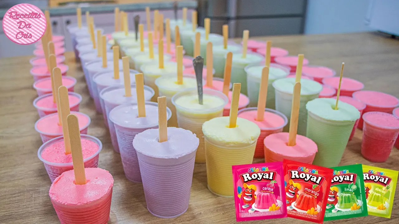 FAÇA TUDO ISSO DE SORVETE COM APENAS UMA GELATINA