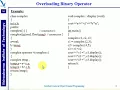 Session 07 Operator Overloading