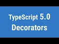 TypeScript 5 0 - Decorators JSer