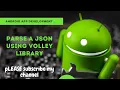 Volley Library in Android Studio Parse a JSON using Volley Library-SIMPLE GET REQUEST Tutorial-19