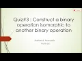 Binary Operation Isomorphic