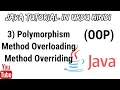 Polymorphism Method Overloading Overriding Java tutorial in