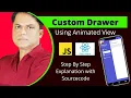 React Native Custom Drawer Using Animation View By Subrata Das