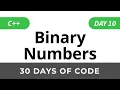 Day 10 Binary Numbers - 30 Days of Code HackerRank Solutions